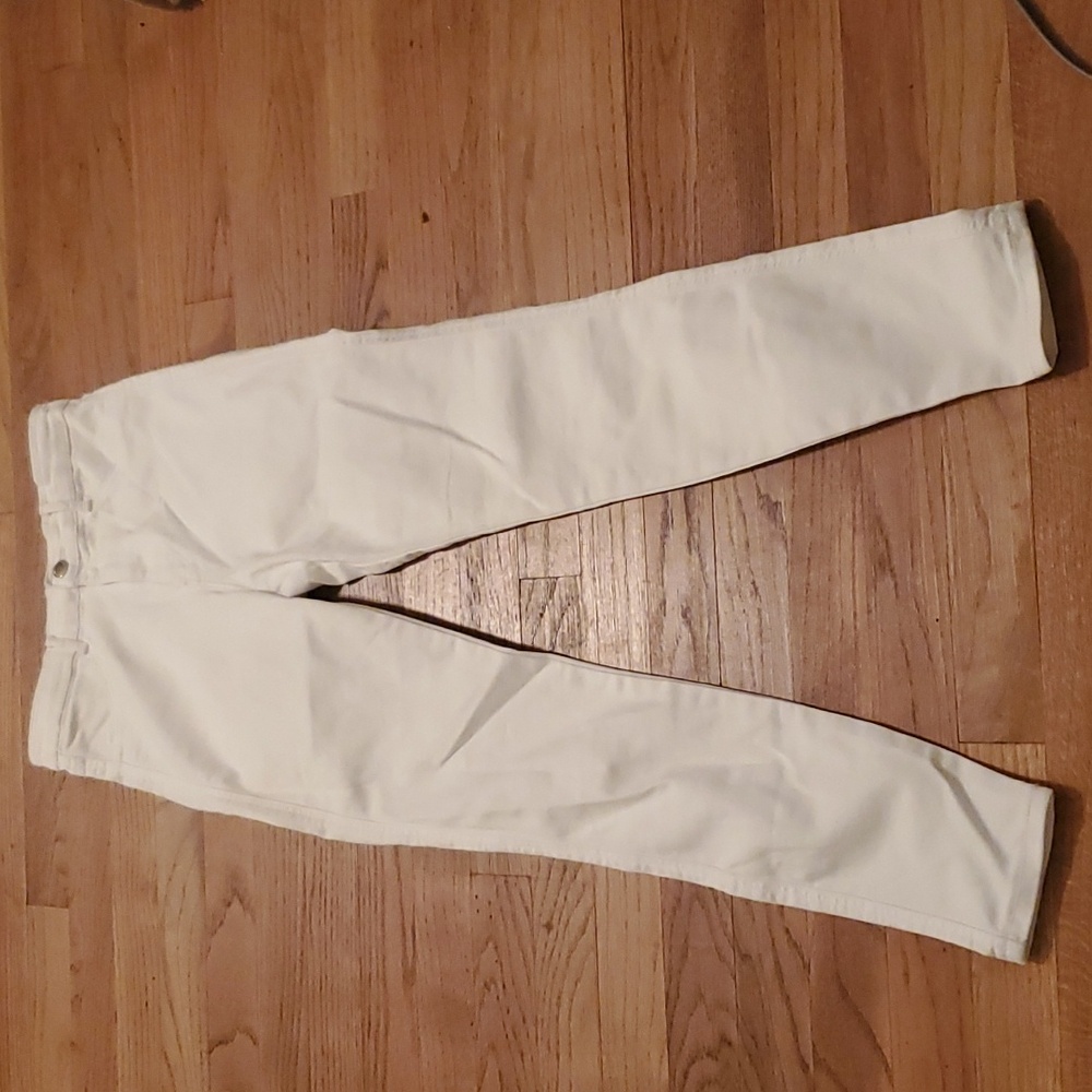 Zara Trafaluc Denim Collection white jeans size is
